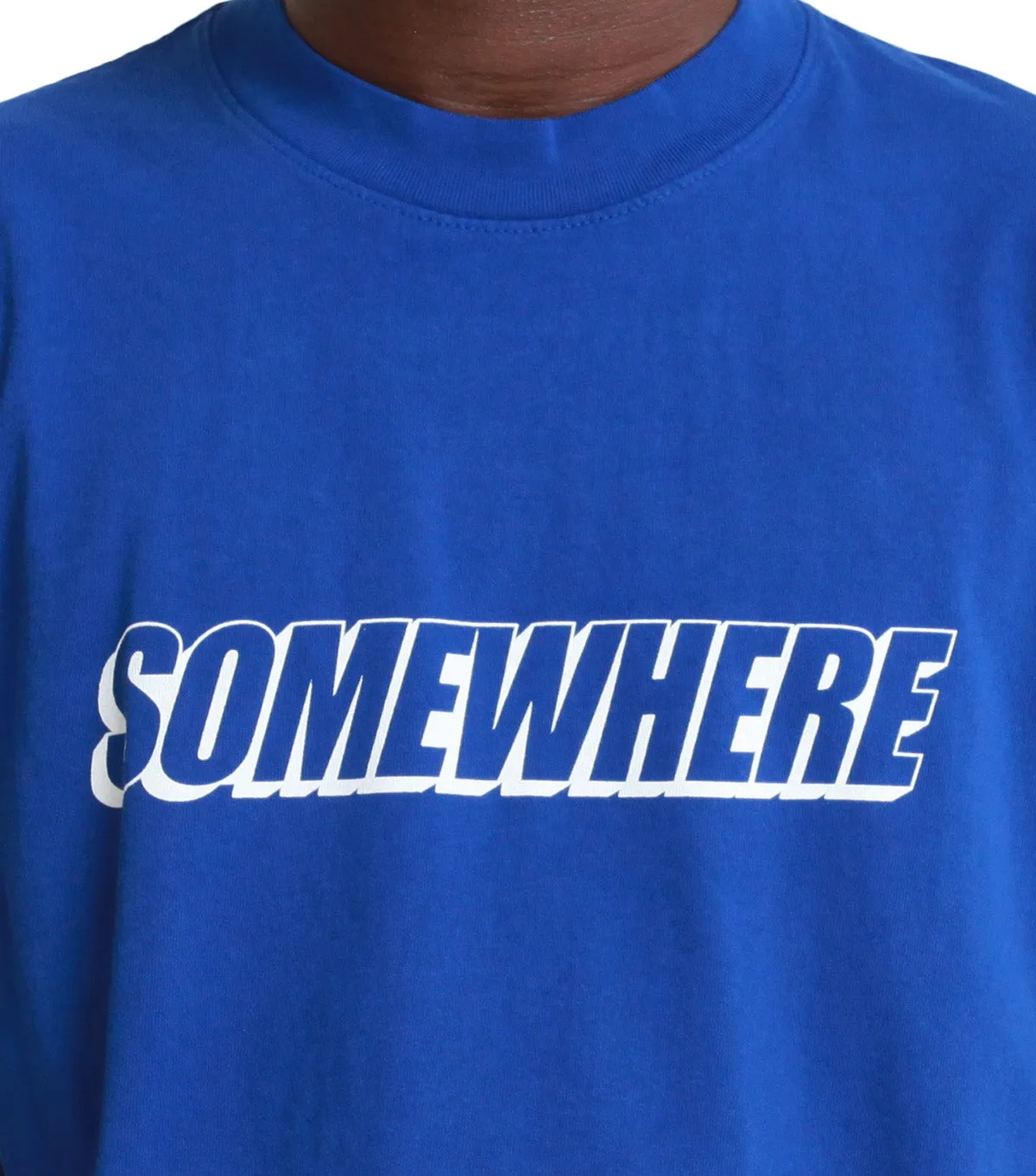 Speed Soul VentilatedKnit SOMEWHERE Block T-Shirt Blue