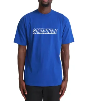 SOMEWHERE Block T-Shirt Blue World Tone Morning Walk