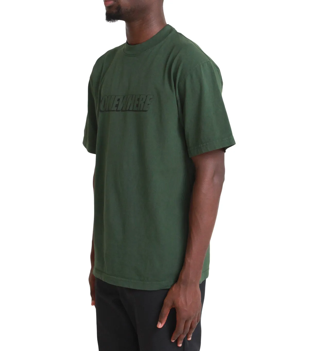 SOMEWHERE Block T-Shirt Olive Stretch Fit AntiStaticMaterial