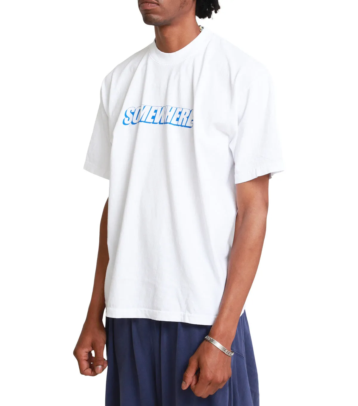 SOMEWHERE Block T-Shirt White Fame Glow Art Glow