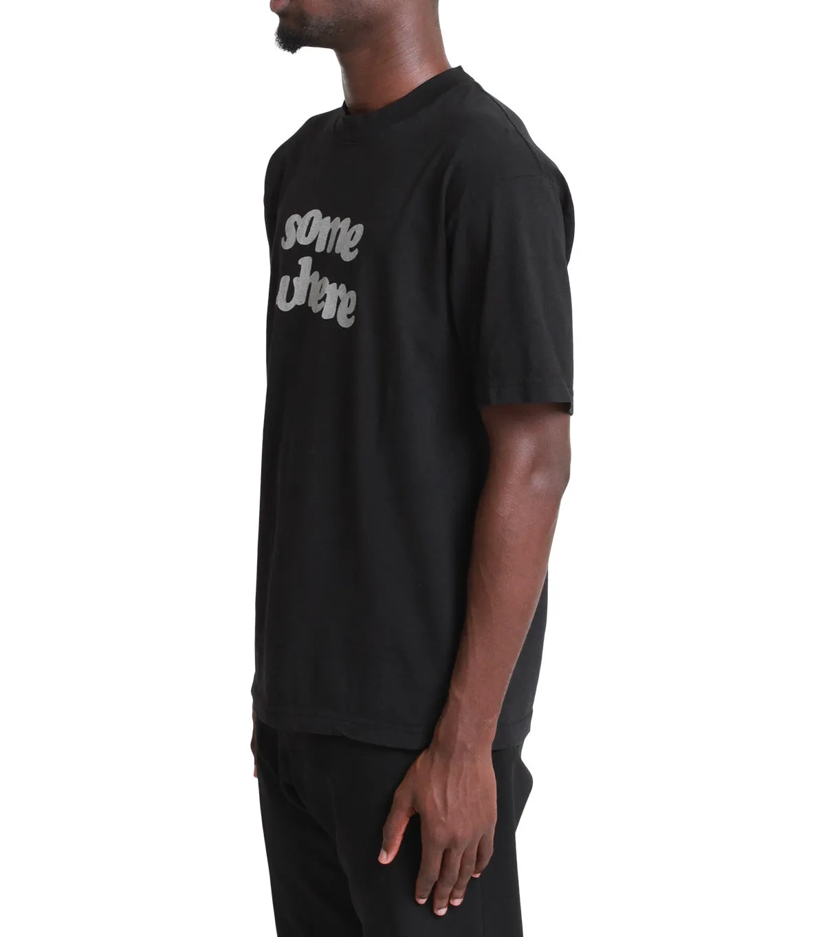 SOMEWHERE Offset T-Shirt Black Digital Glow