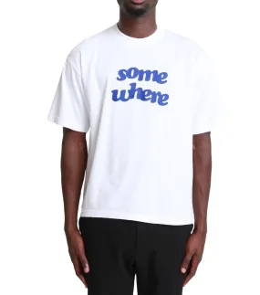 SOMEWHERE Offset T-Shirt White VentilatedKnit