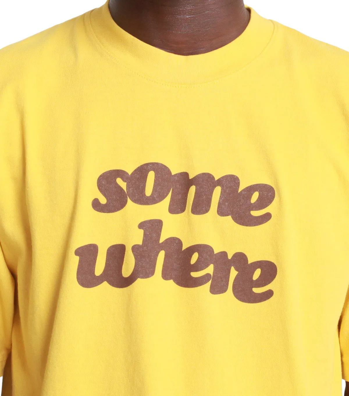 SmoothGripFastenings SOMEWHERE Offset T-Shirt Yellow