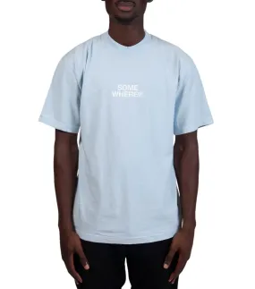 SOMEWHERE Stacked Logo T-Shirt Light Blue SnagFree Surface MoistureWicking