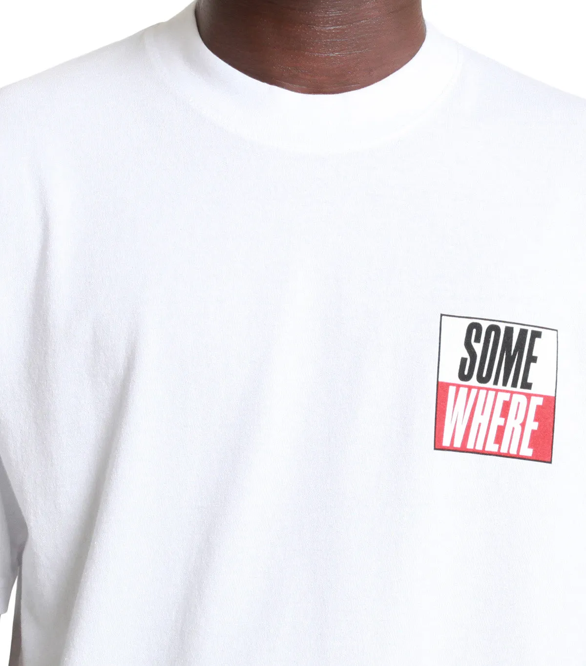 SOMEWHERE True Stories T-Shirt White AdjustableCuffs