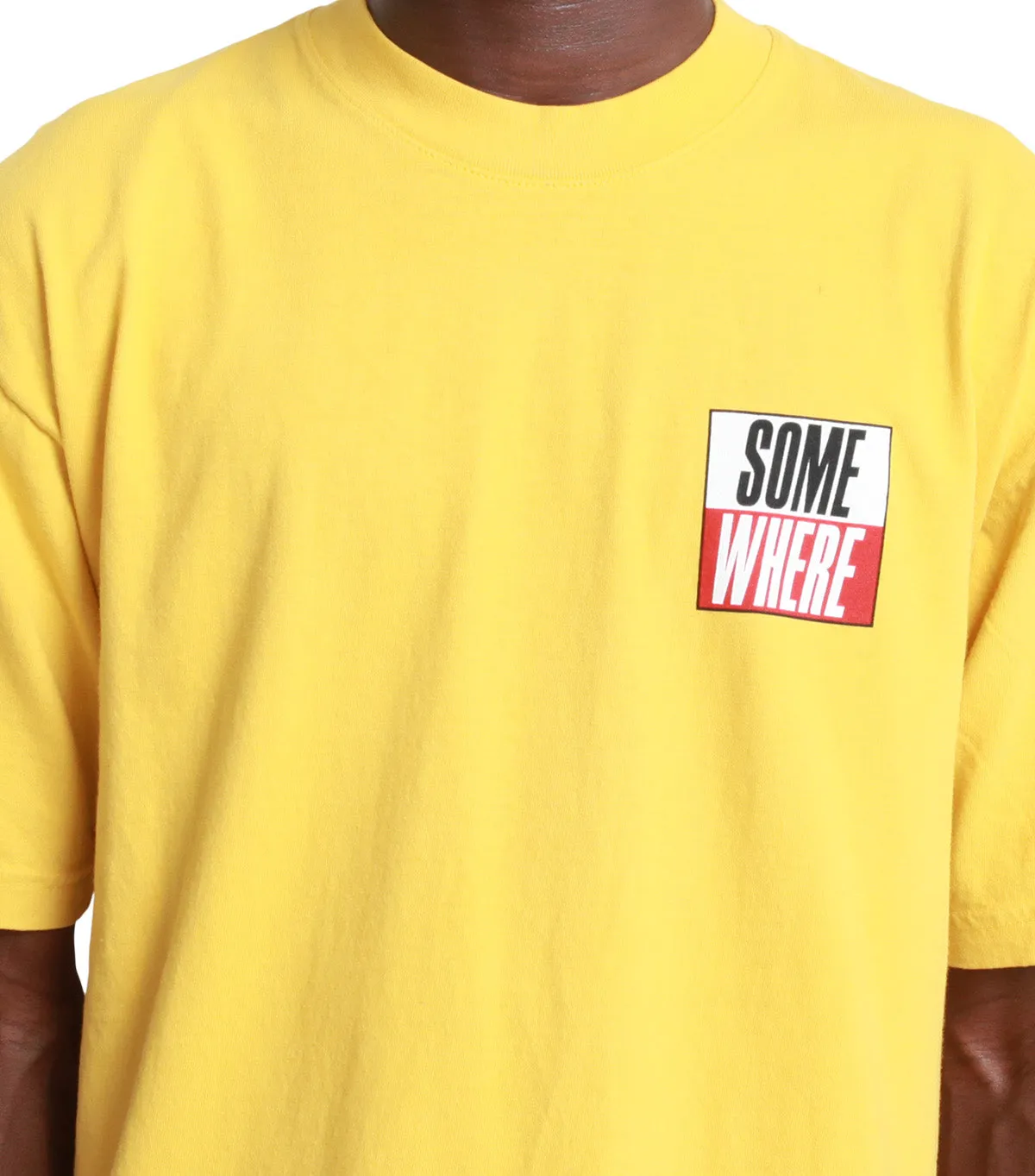 Airflow Mesh Panels SOMEWHERE True Stories T-Shirt Yellow