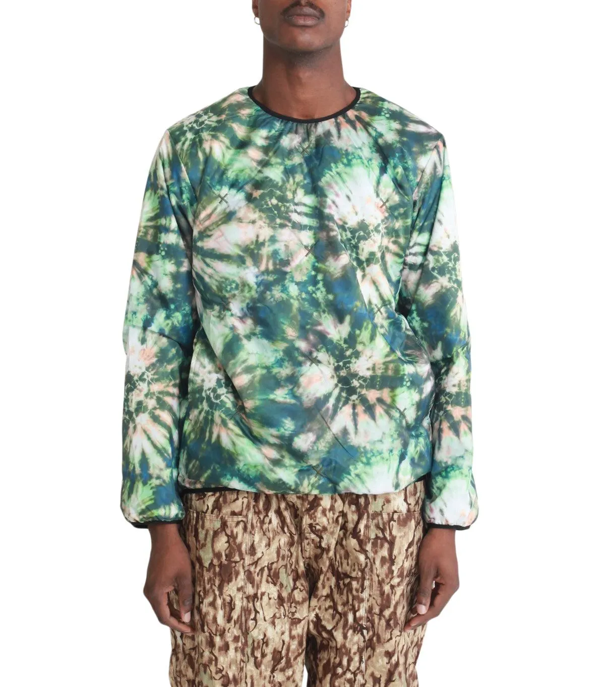 SmoothZipper Recycle Glow South2 West8 Filling Crew Neck Shirt Green