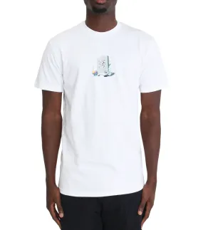 Sci-Fi Fantasy Tombstone Tee White Loose Thread