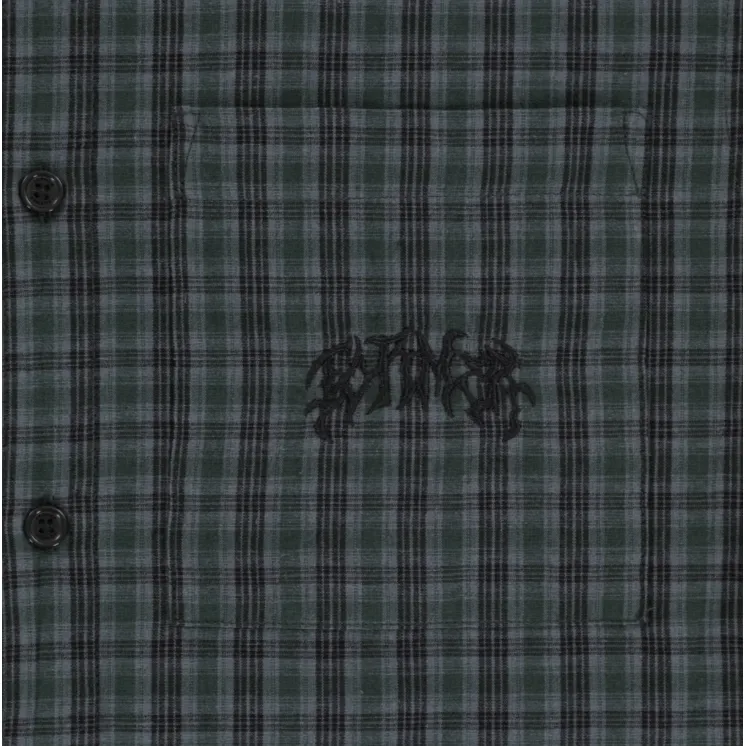 Pleated design Thick Fabric Former Manners Check Shirt