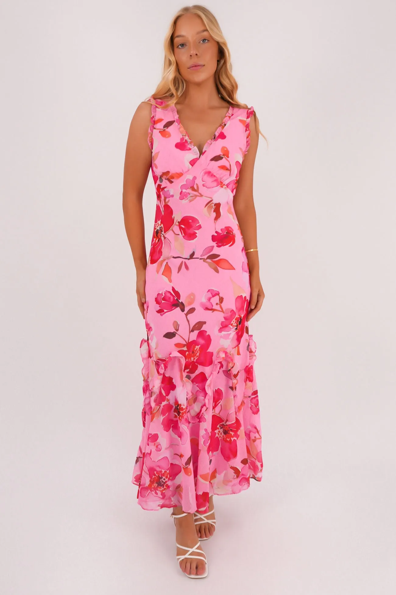Neutral-Shade Sophie Maxi Dress Posie