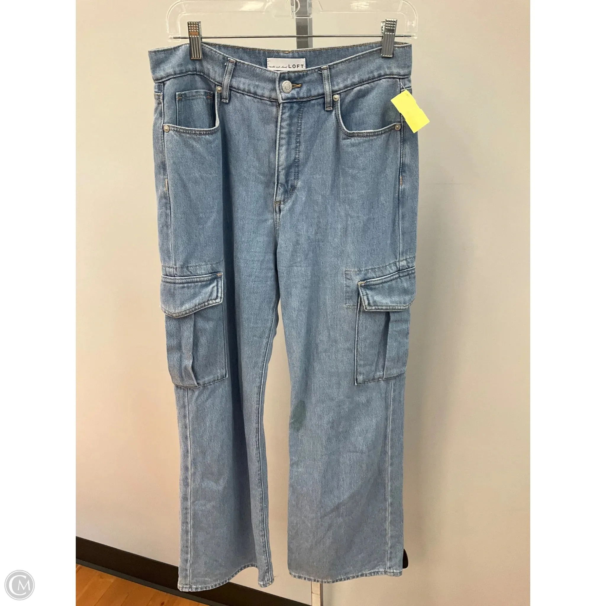 Jeans Wide Leg By Loft In Blue Denim, Size: 4 SeamlessPockets Code Soul