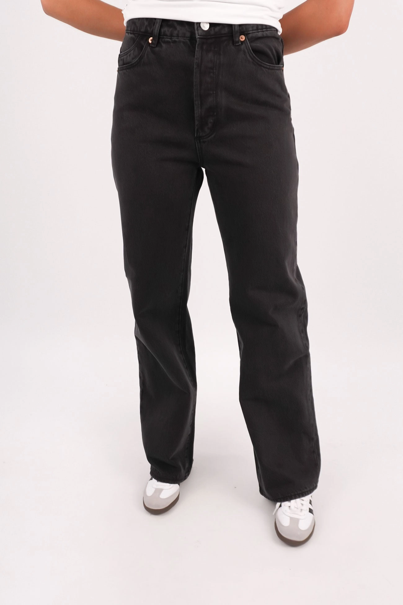 Stevie Relaxed Jean Stone Black Chill Ready Formal Adult Fashion