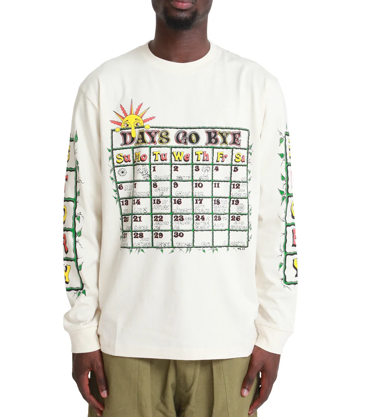Story MFG Grateful Long Sleeve T-Shirt Ecru LowMaintenance Material