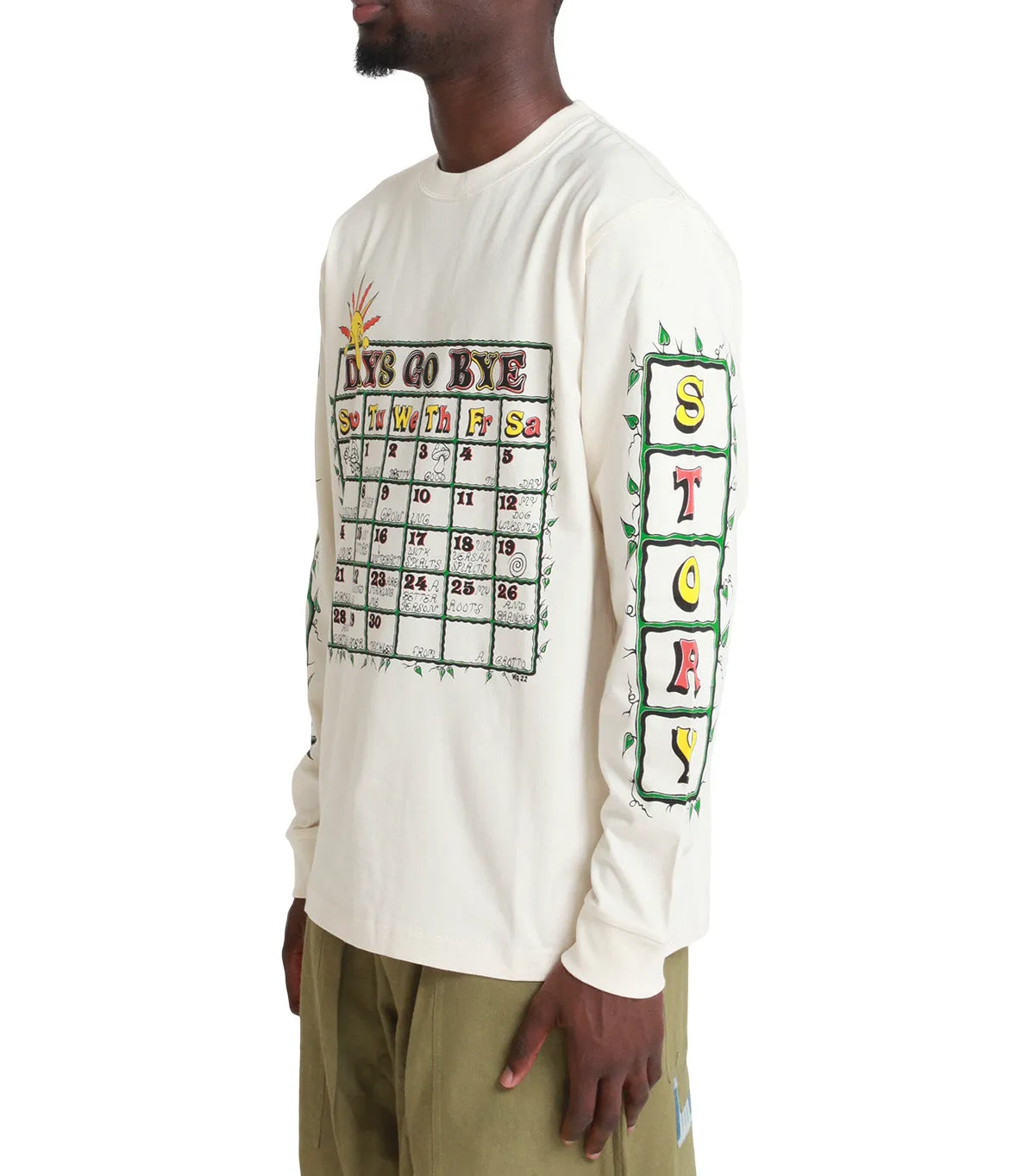 American Ease Story MFG Grateful Long Sleeve T-Shirt Ecru