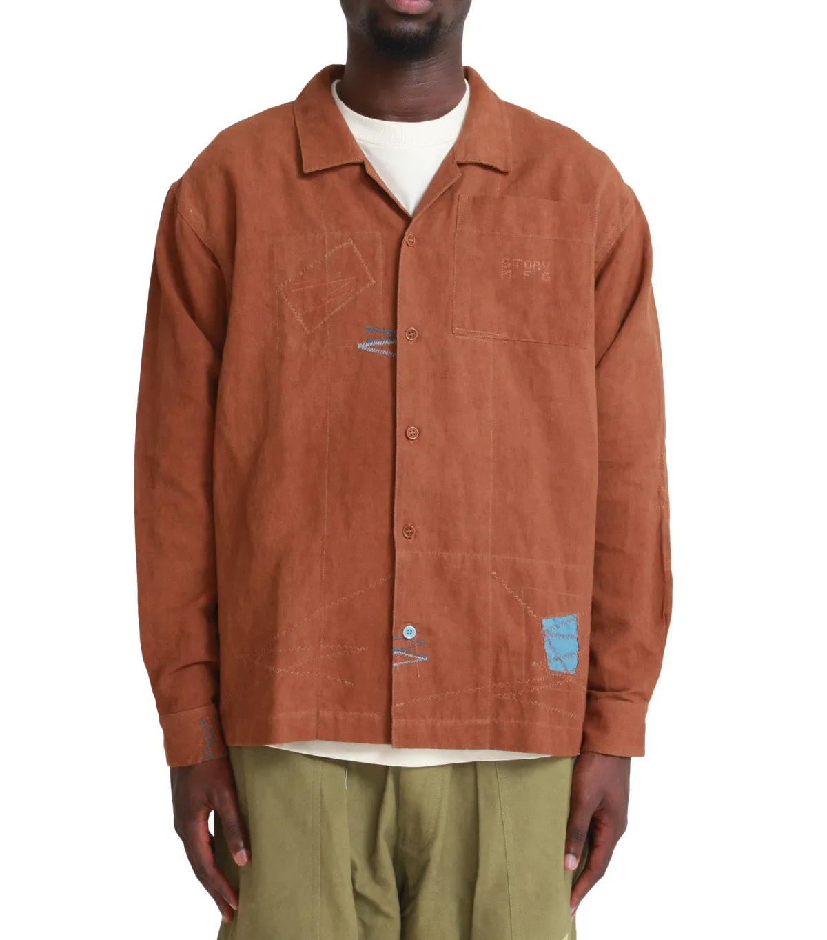 Story MFG Greetings Long Sleeve Shirt Brown HypoallergenicFabric