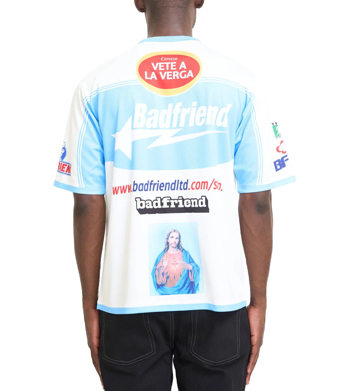 Badfriend Soccer Jersey Bone Blue AntiStatic Cloth River Flow