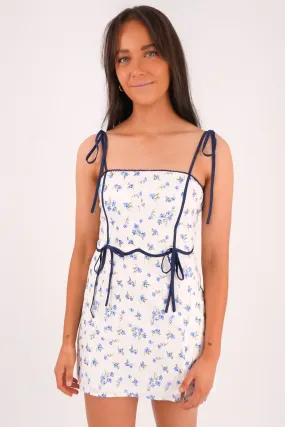 Giovanna Mini Dress Blue Lightweight warm-weather dress