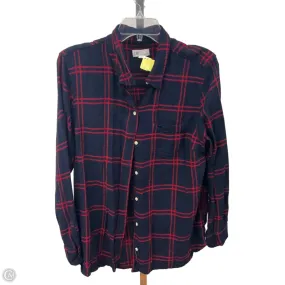 Moon Cool Stone Glow Top Long Sleeve By Gap In Plaid Pattern, Size: Xl