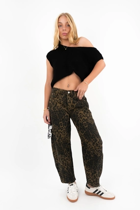 Toby Barrel Jean Leopard Sunny Vibes Teen Outfit Summer Vibes