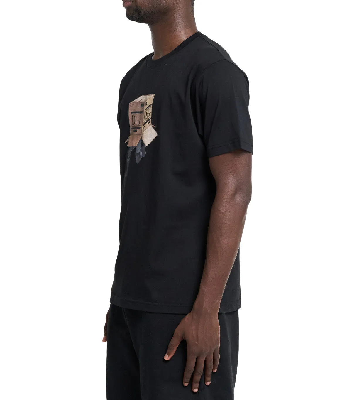 Dime Solid T-Shirt Black Group Mood