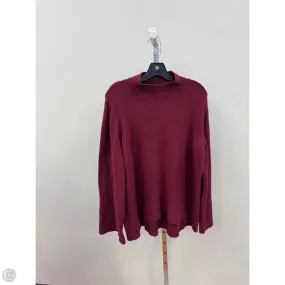 Sweater By Loft In Maroon, Size: Xxl Minimalist Cuff Easy Style