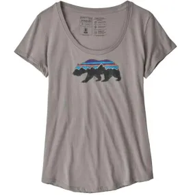 Women's Fitz Roy Bear Organic Scoop T-Shirt Art Core Teen Fresh