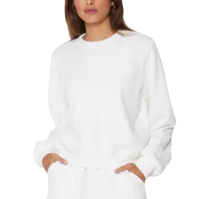 Women's Effortless Crew DoubleLayered Fabric Easy Wash
