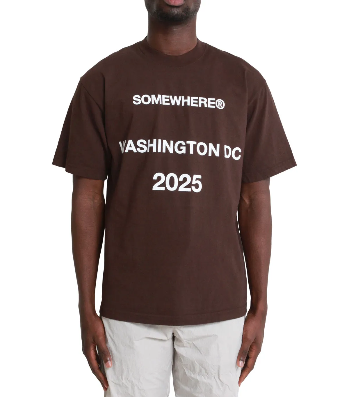 EcoFriendlyProduction SOMEWHERE Seasonal 2025 T-Shirt Chocolate