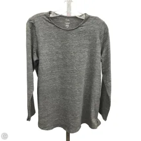 Top Long Sleeve Basic By Pure Jill In Grey, Size: S Versatile Design Anti Pilling Finish