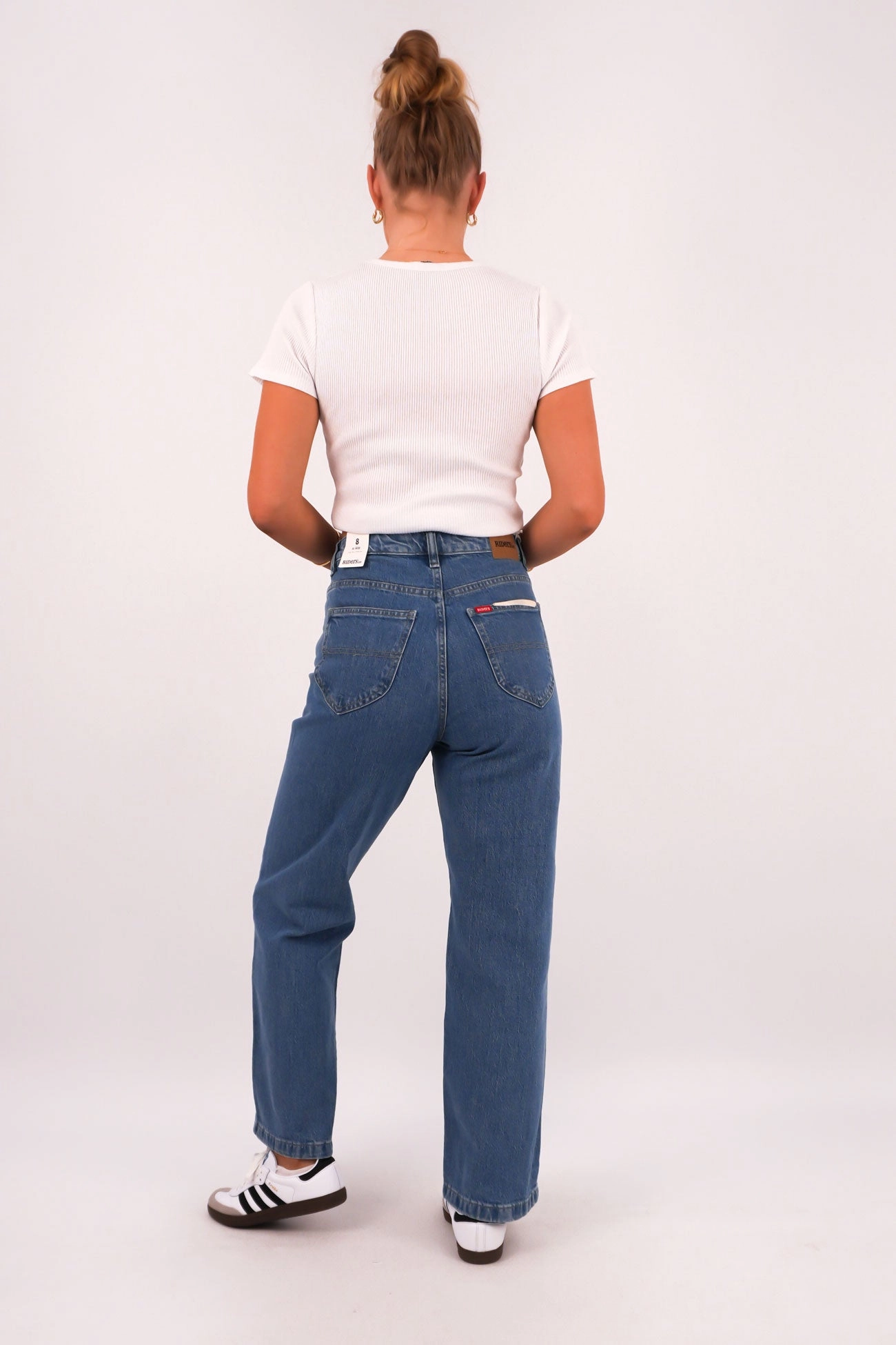 Lifestyle Choice Hi Wide Jean Worn In Blue Petite