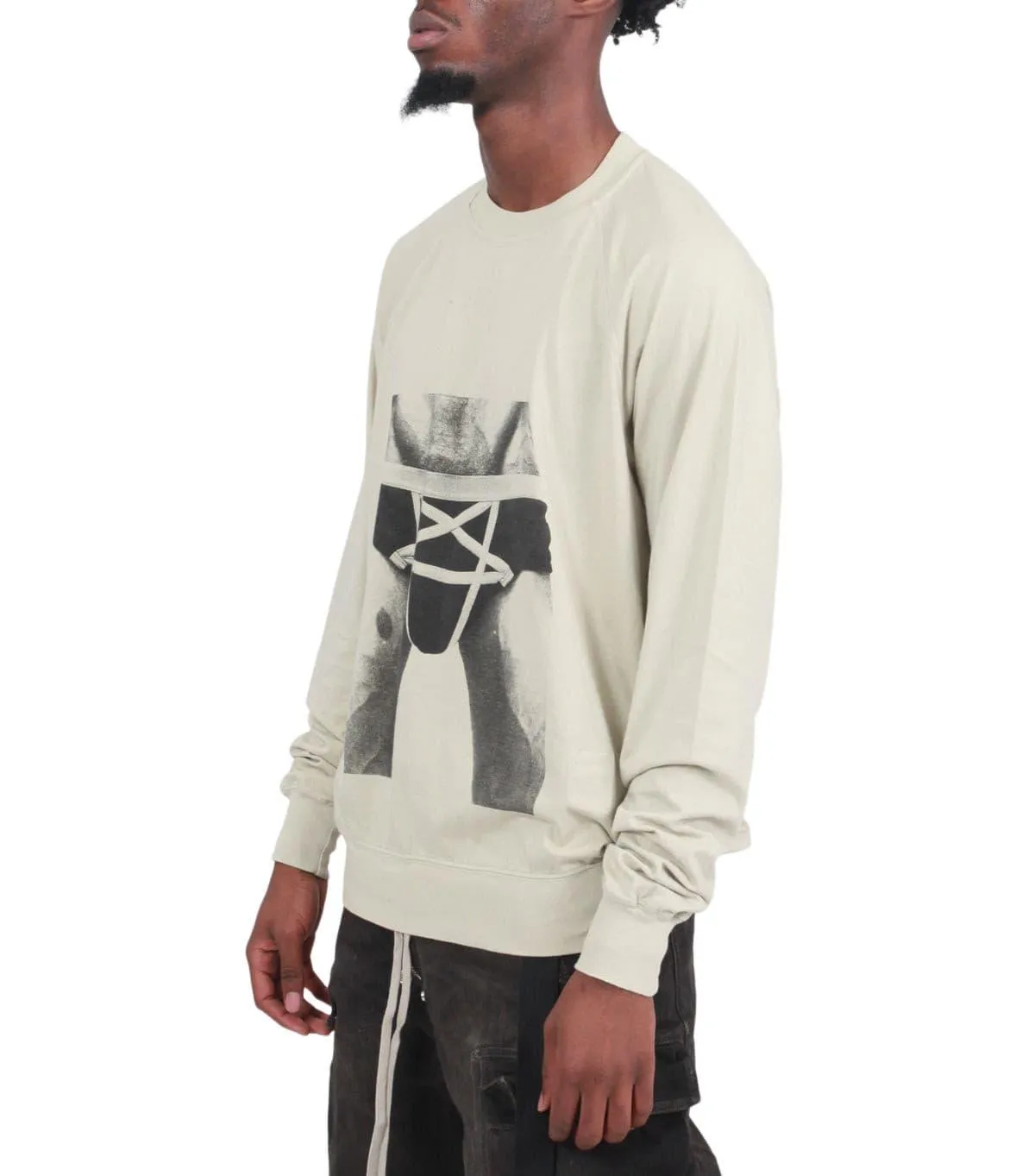 Soft Core CoolingChannelFabric Rick Owens DRKSHDW Baseball Tee Pearl Black