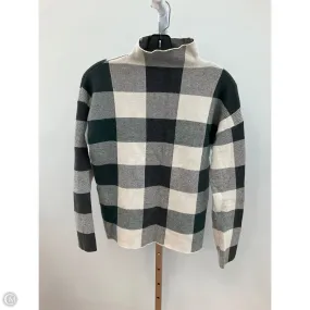 SweatWickingLining Sweater By Tahari By Arthur Levine In Checkered Pattern, Size: Xs