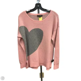 Sweater By Ann Taylor In Grey & Pink, Size: L FlexFit Technology casual top