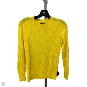 Classic Crew Neck UV Protection Sweater By Banana Republic In Yellow, Size: S