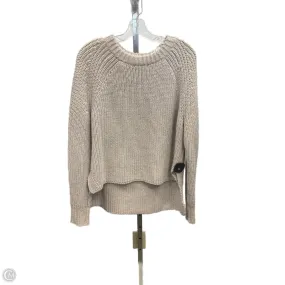 Sweater By Calvin Klein In Silver & Tan, Size: M NonRestrictiveSilhouette AdjustableHemCuffs