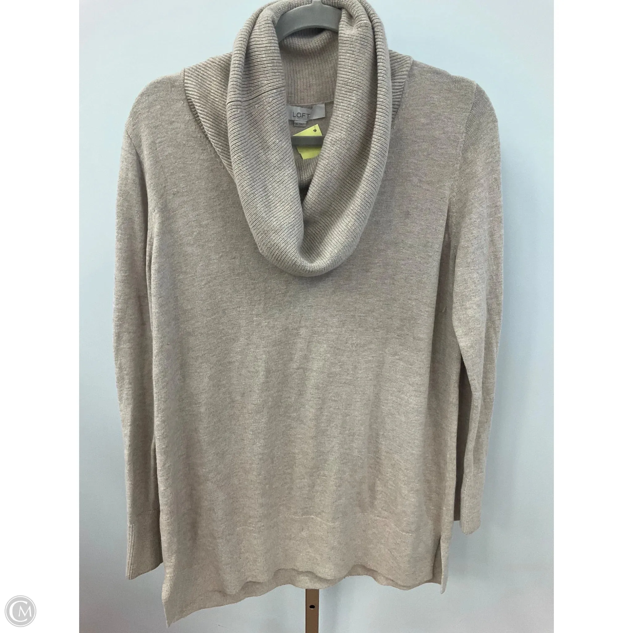 Shape Retention Fabric Sweater By Loft In Beige, Size: Xl