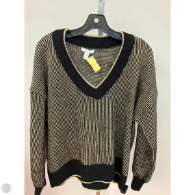 MoistureWickingMaterial NoIrritationSeams Sweater By Nine West In Black & Gold, Size: 1x