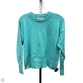 Sweater By Philosophy In Blue, Size: M Multi Panel Construction Sporty Hoodie