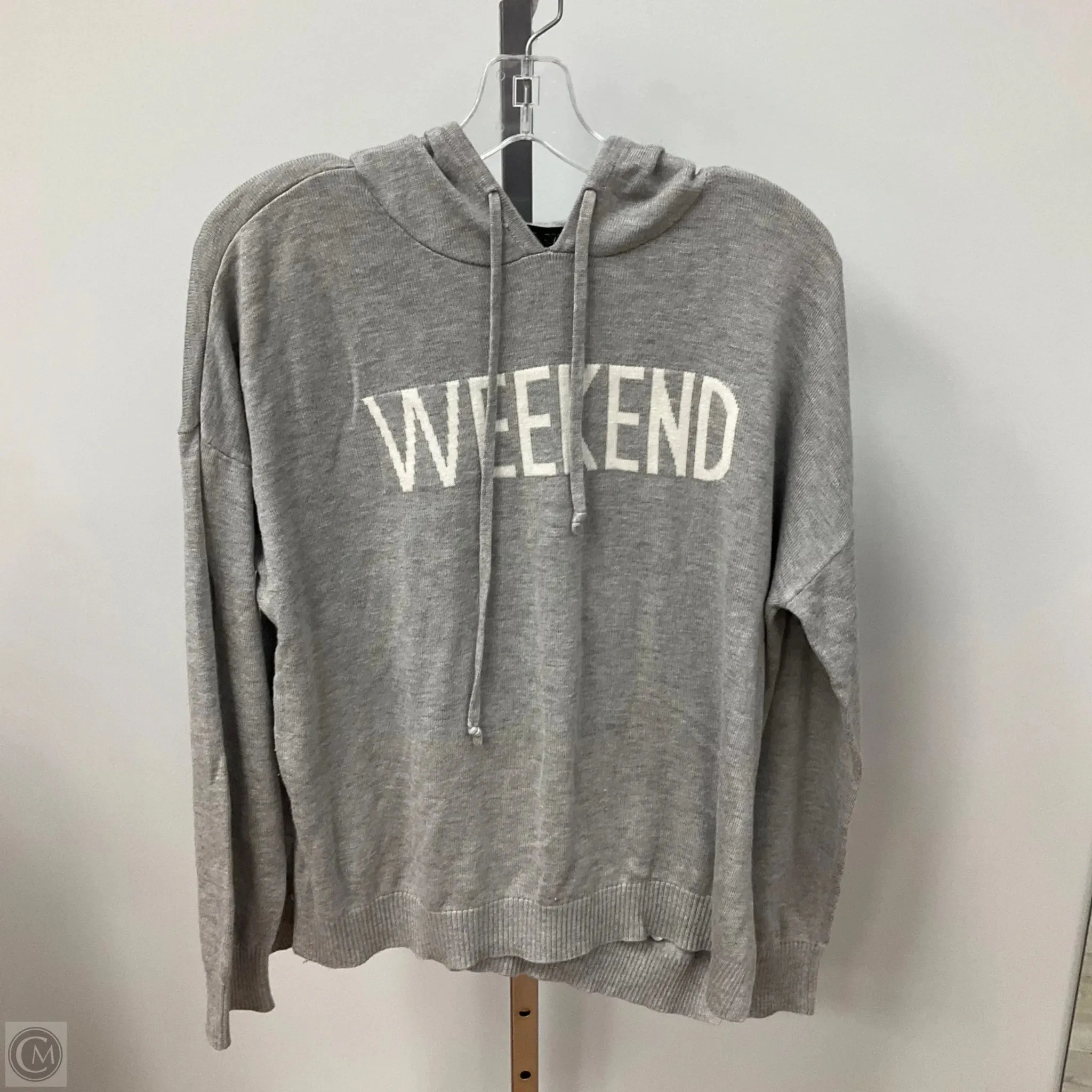 MultiPocket Design Long Sleeve Tee Sweater By Rachel Zoe In Grey, Size: L