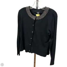 Sweater By Rafaella In Black, Size: M Four Way Stretch Fabric Sporty Cardigan