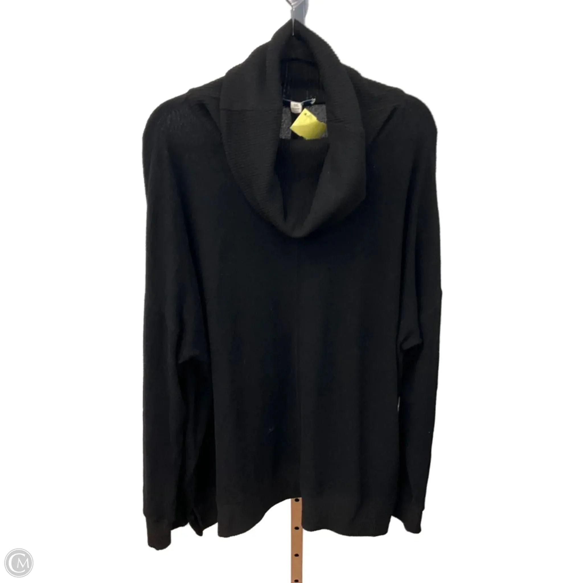 MicrofiberBlend Sweater By She   Sky In Black, Size: 1x