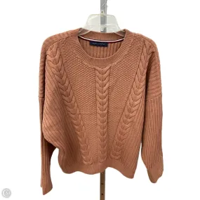 Sweater By Tommy Hilfiger In Tan, Size: L SmoothZipper