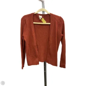 Sweater Cardigan By A New Day In Brown, Size: Xl Flexible Cuffs Wrinkle Resistant Finish