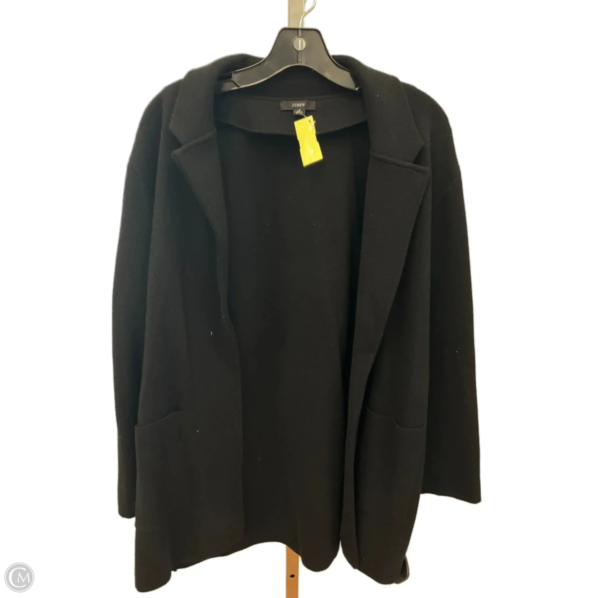 Sweater Cardigan By J. Crew In Black, Size: Xl Reinforced Hem
