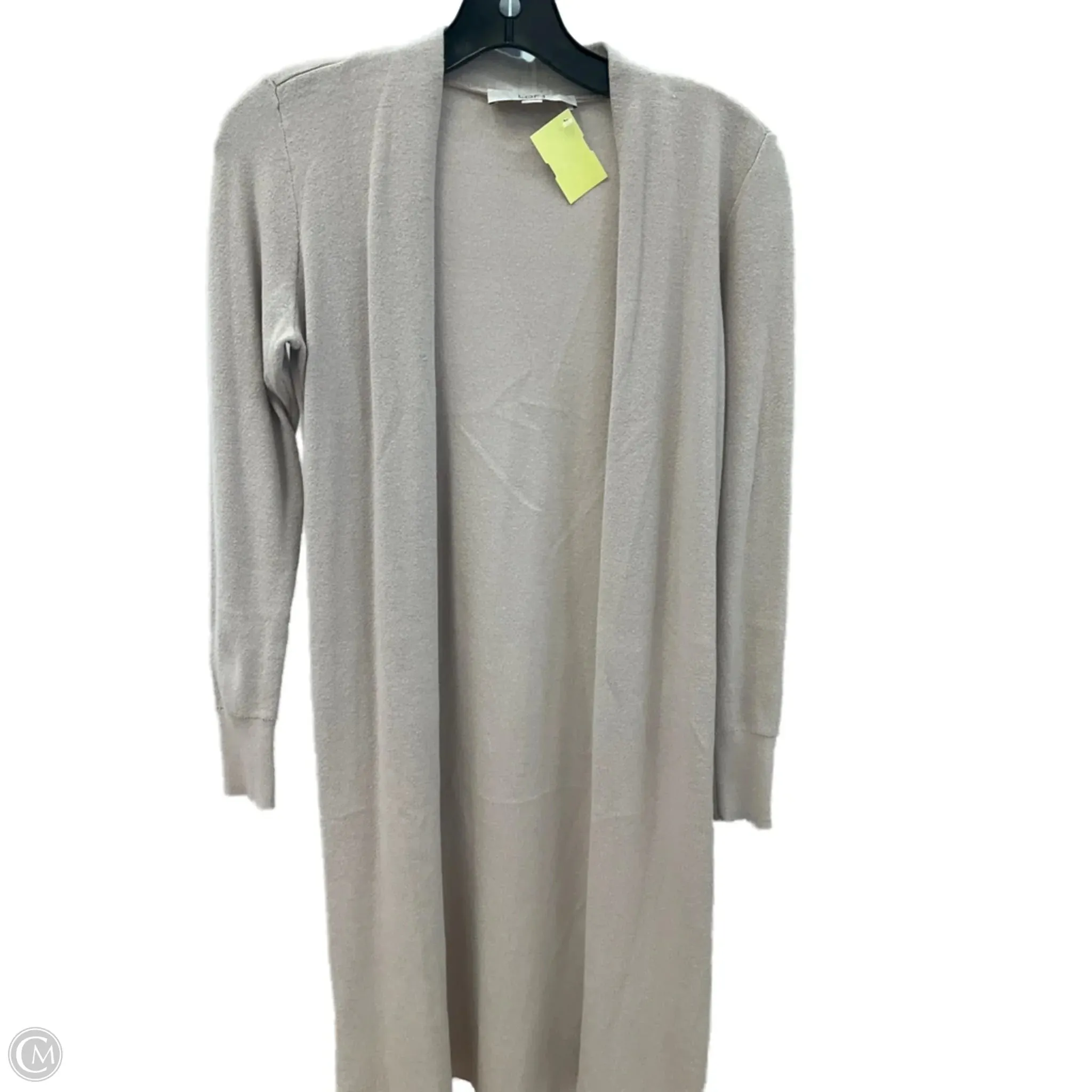 Sweater Cardigan By Loft In Beige, Size: Xxs Bold Core