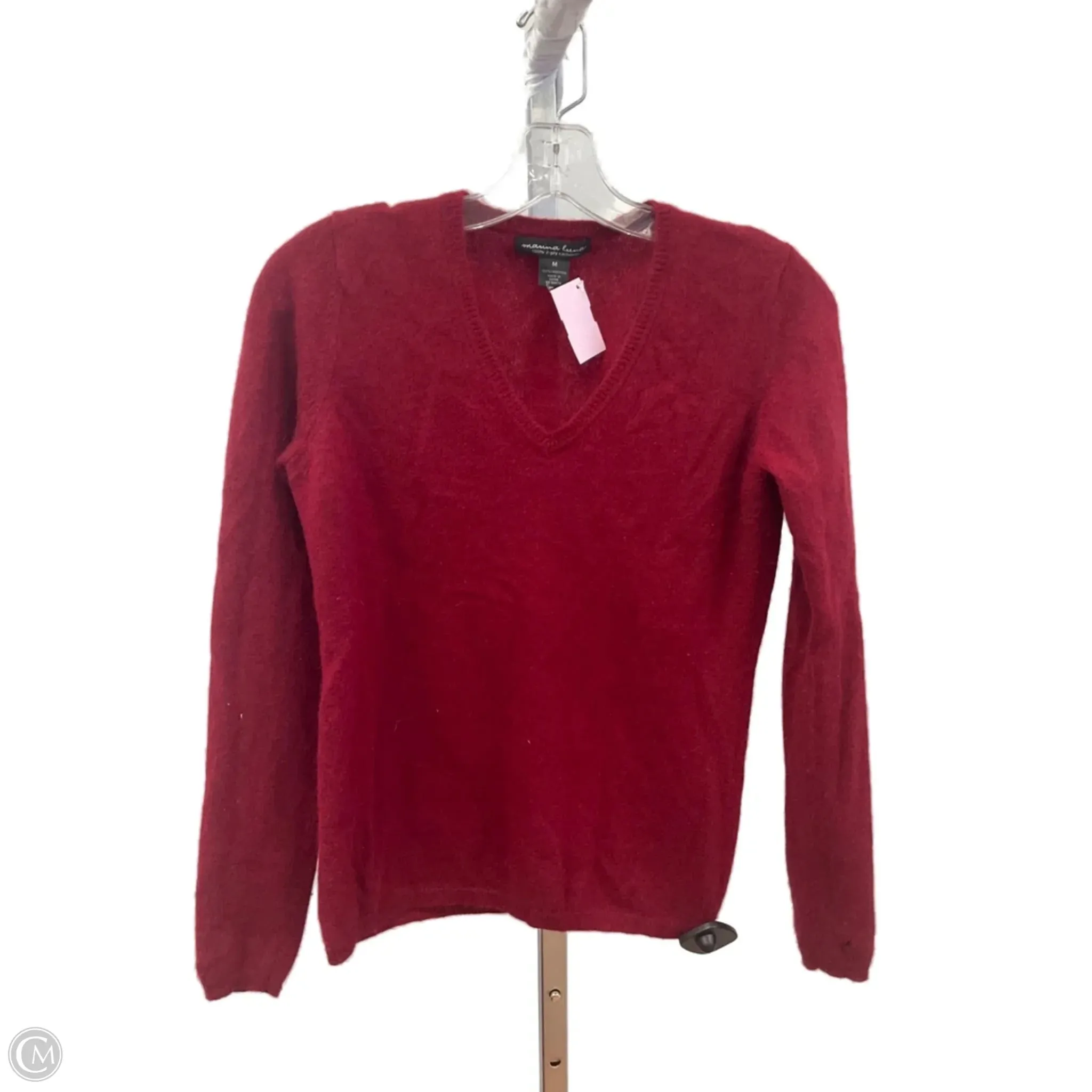 Sweater Cashmere By Marina In Maroon, Size: M Bold Core