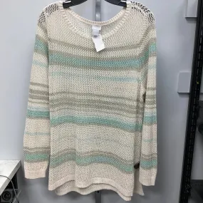 Adjustable Hemline Sweater By Chicos In Cream, Size: Xl