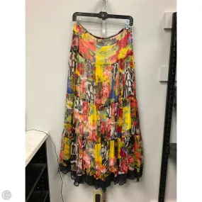 Premium Quality Breathable mesh Skirt Maxi By Tunique In Floral Print, Size: M