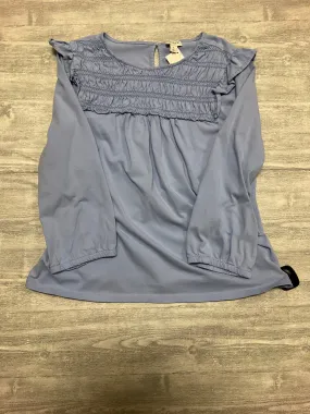 Top Long Sleeve By J. Crew In Blue, Size: L PlushLining TwillWeave