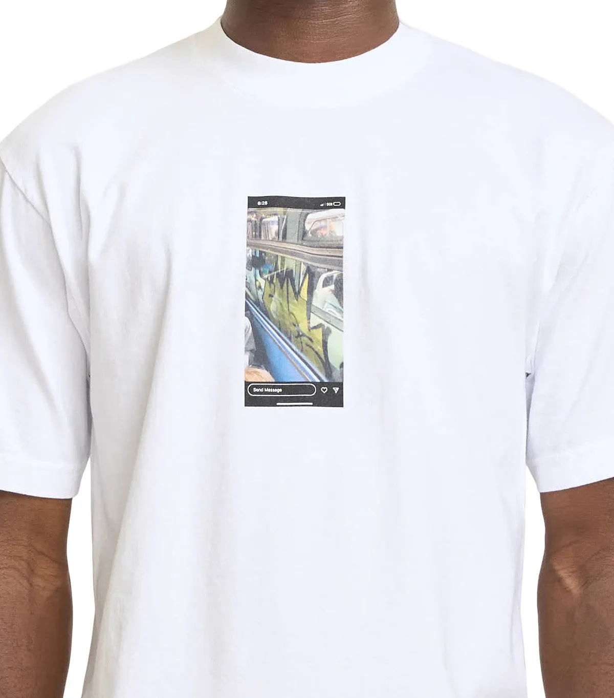 IRAK Train Tag T-Shirt White Craft Edge Dance Flow